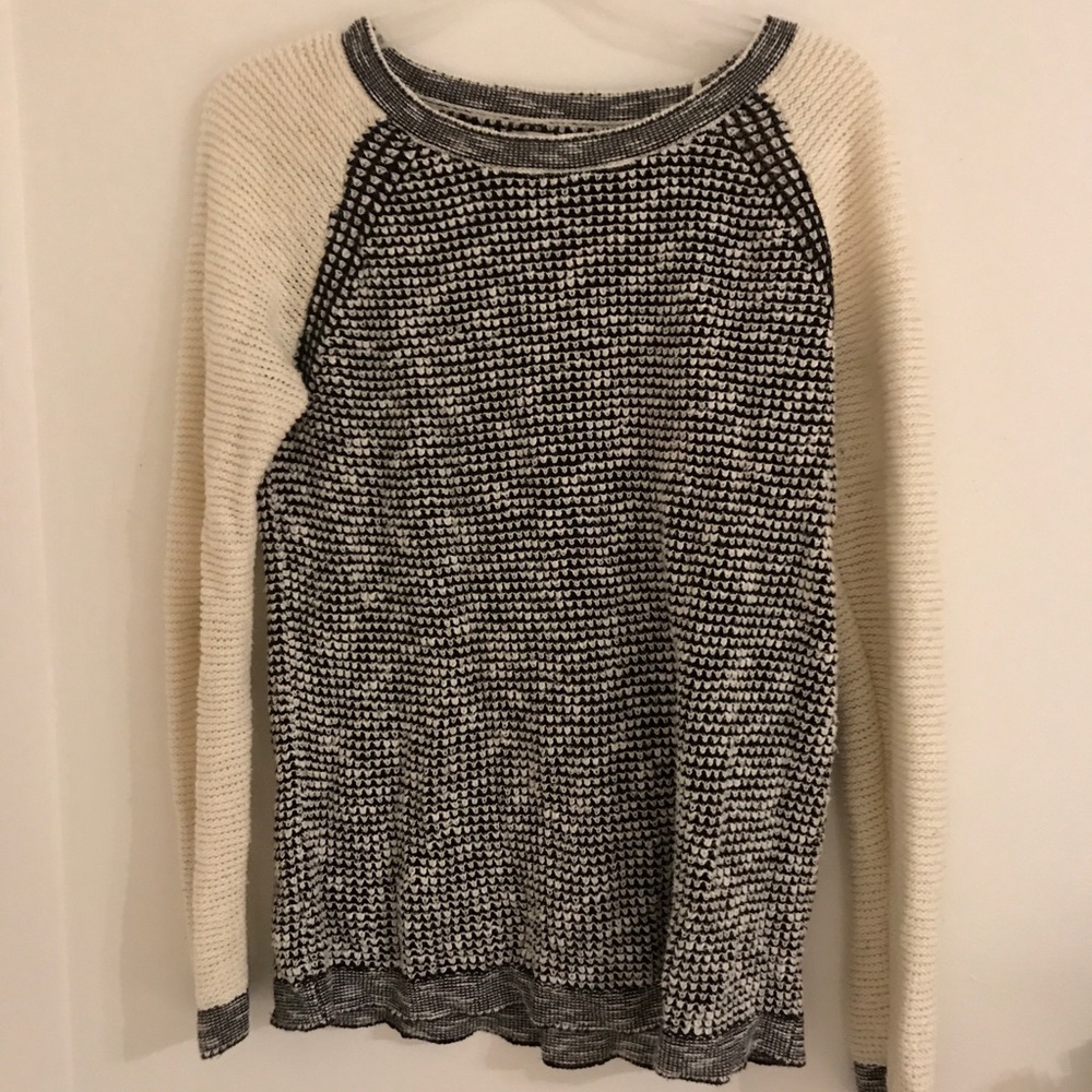 LOFT black and white knitted sweater
